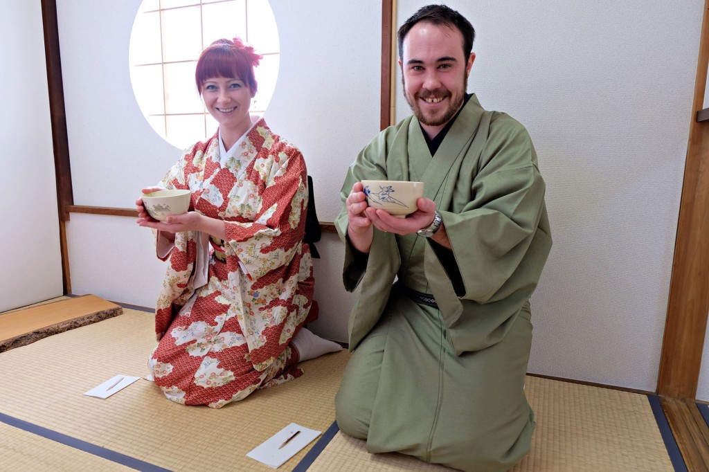 Jacqui and Dan in tea ceremony