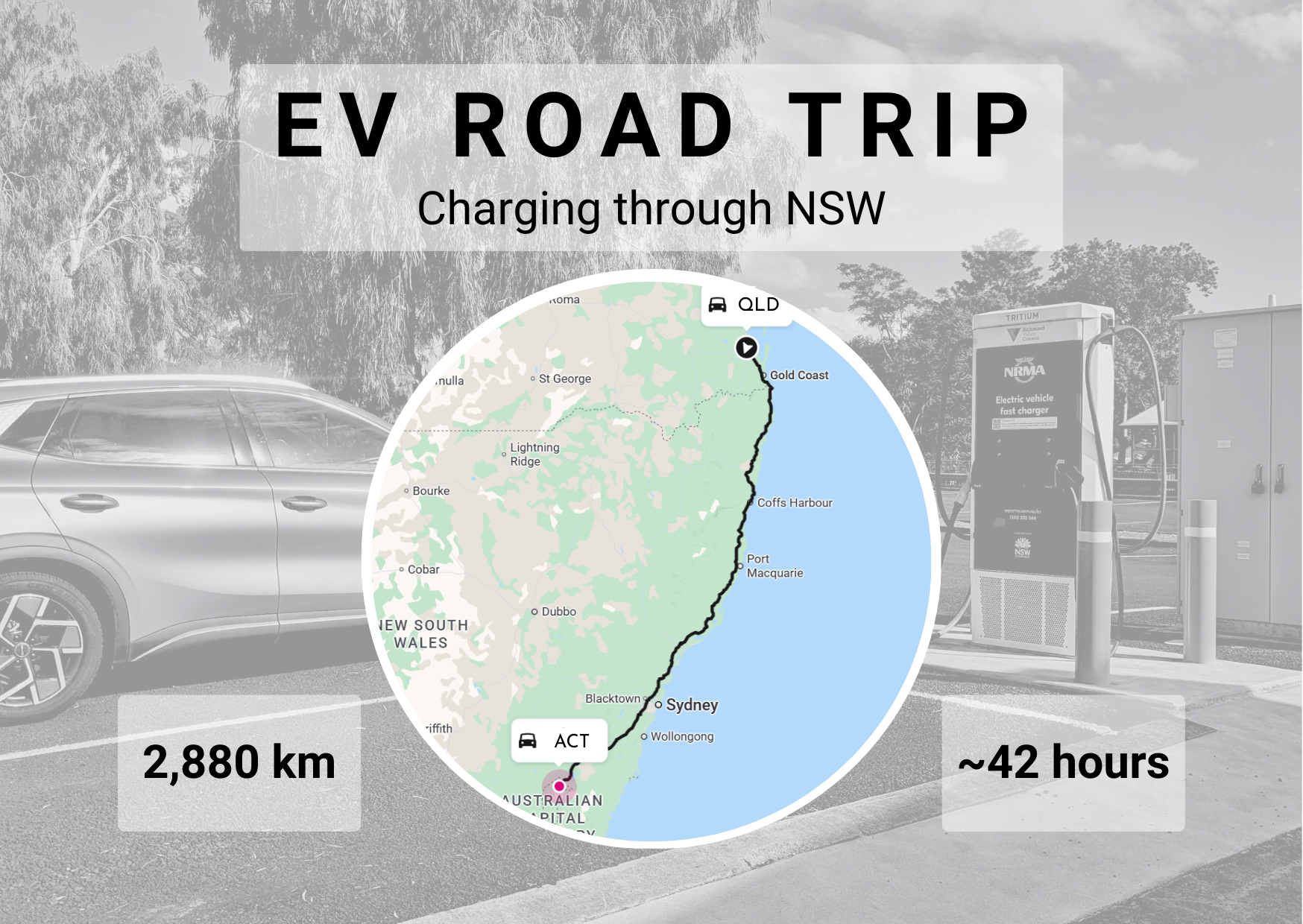 EV road trip charging stops in NSW (the good, the challenging, and the ugly)